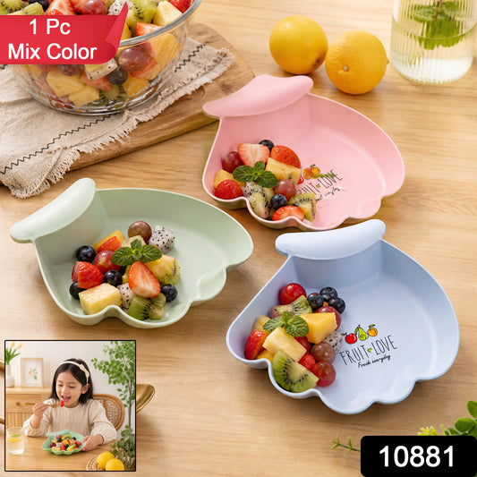 Kids serving tray by Wukusy in mixed colors, featuring a colorful, durable plastic design perfect for children's meals and snacks.