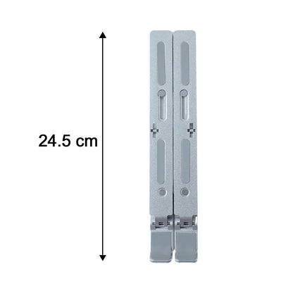 Wukusy adjustable foldable aluminium laptop stand with ergonomic design, portable and lightweight for comfortable workspace setup.