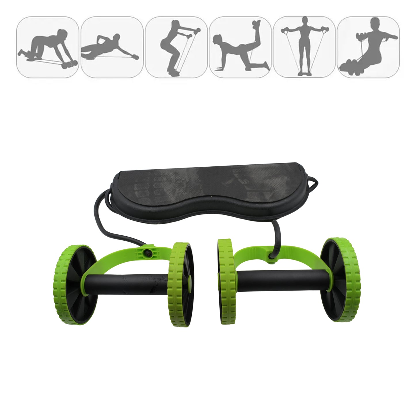 Wukusy 7246 Professional Fitness Resistance Tube for abdominal exercises, showing the slim, sturdy red resistance rope used for core training.