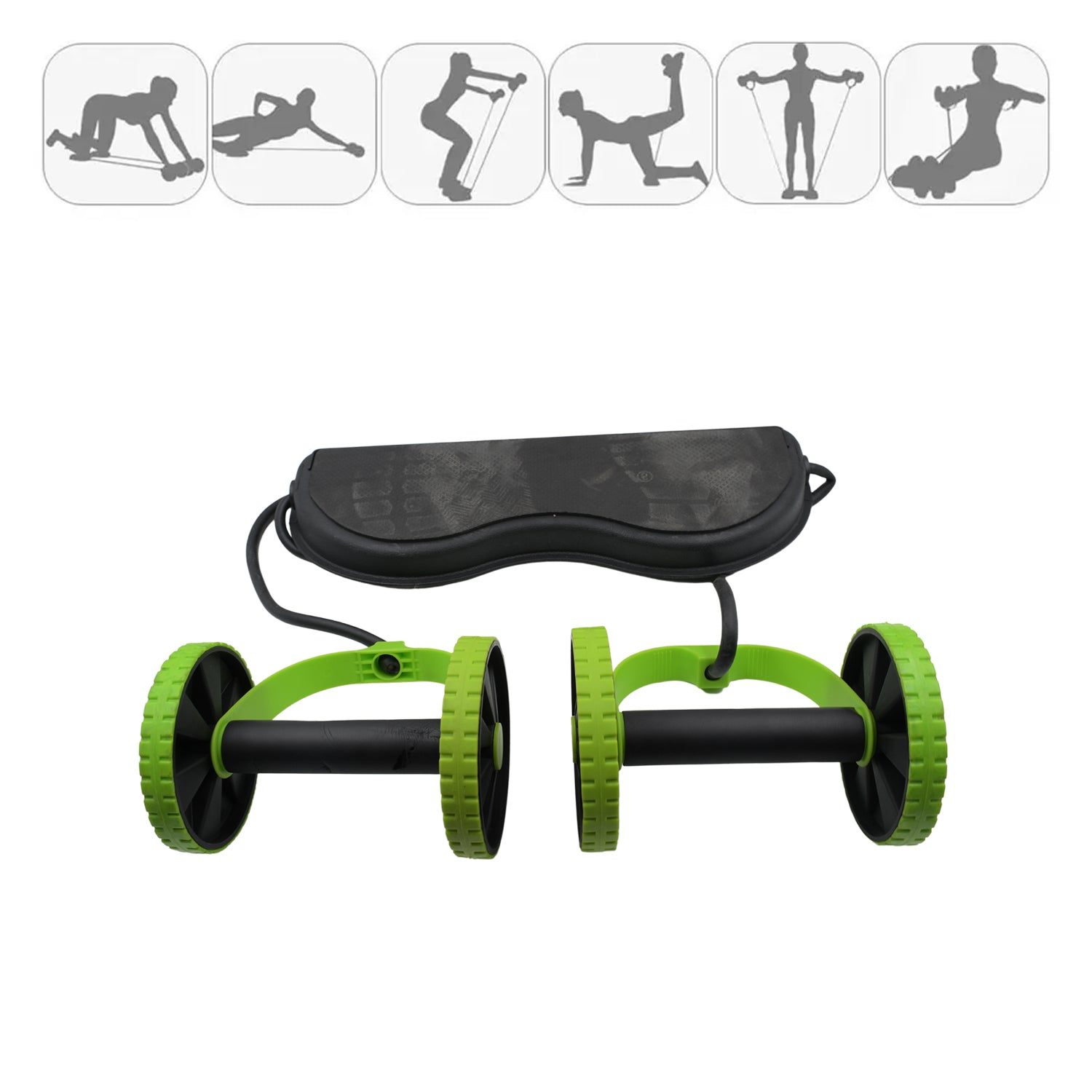 Wukusy 7246 Professional Fitness Resistance Tube for abdominal exercises, showing the slim, sturdy red resistance rope used for core training.