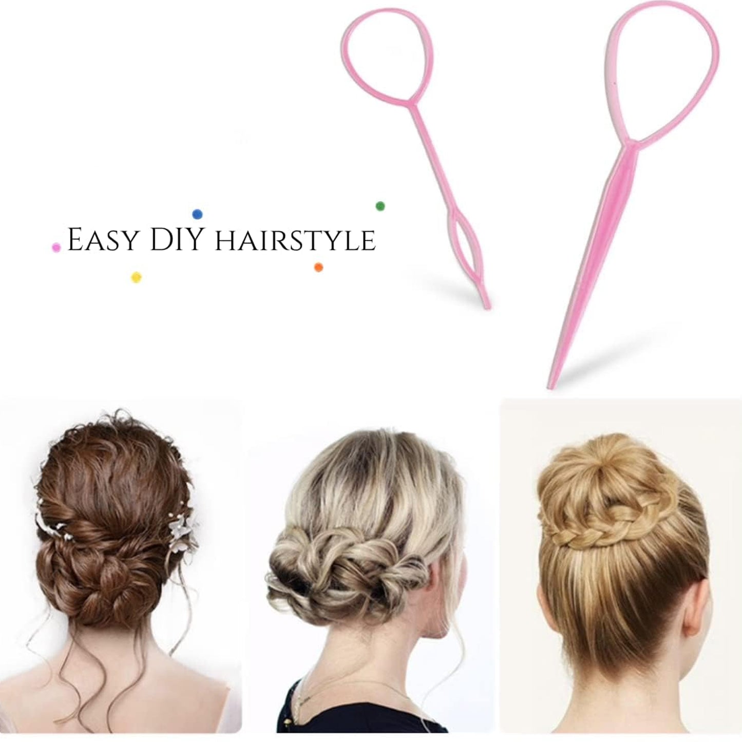 Wukusy multi-purpose hair styling braiding tool set with various tools for creating braids and hairstyles