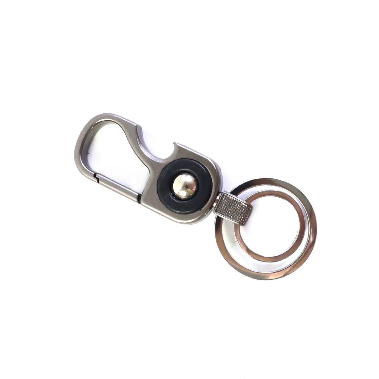 Heavy duty metal key holder clip by Wukusy, durable keychain with strong clasp for secure key organization and easy access.