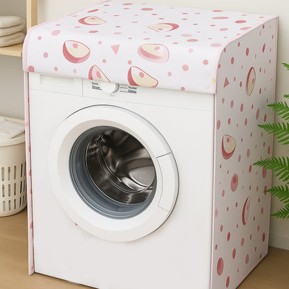 Wukusy waterproof washing machine cover in mix design, fits 58x62x85 cm appliances, protects from dust and water.
