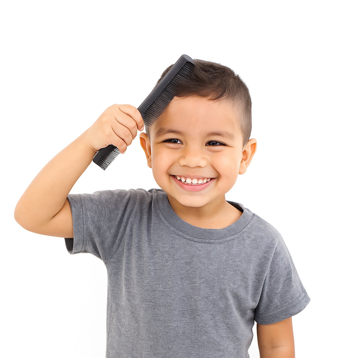 Wukusy professional dual-tooth styling comb with wide and fine teeth for hair styling and detangling, shown on a white background.