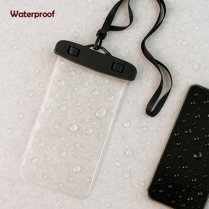 Transparent waterproof mobile phone pouch by Wukusy, sealed plastic case designed for all smartphones and mobile accessories.