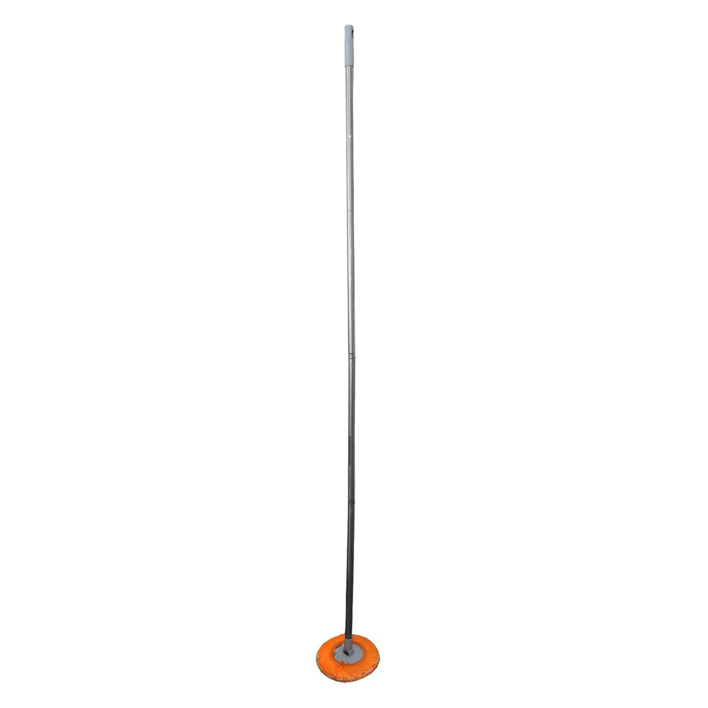 Wukusy multipurpose spin mop with adjustable handle and microfiber mop head for efficient cleaning of floors and surfaces.