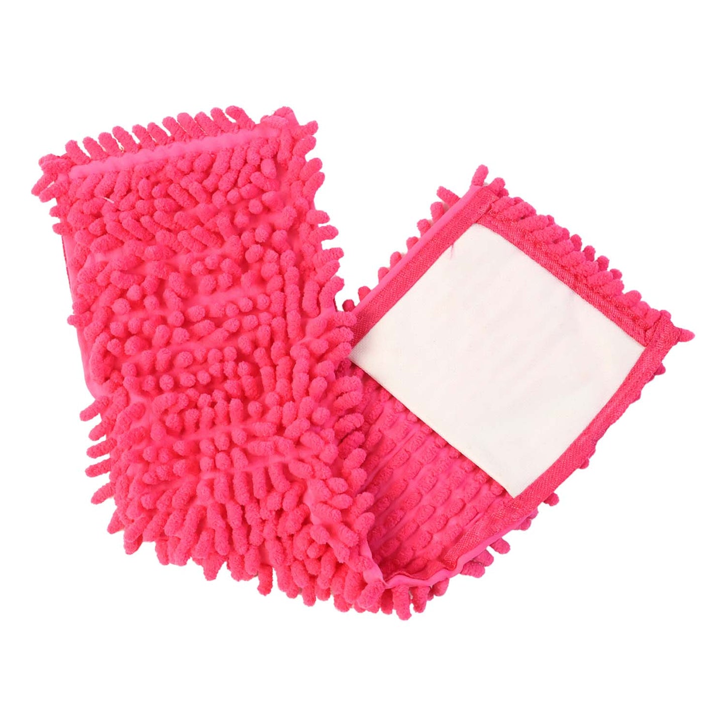 Wukusy microfiber chenille mop refill pad for home improvement, soft and absorbent cleaning pad attached to a mop head.