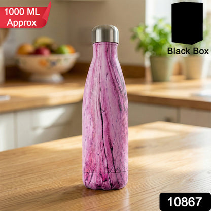 Wukusy premium insulated stainless steel water bottle, 1 liter, with a sleek design and leak-proof cap for hot and cold beverages.