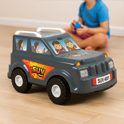 Wukusy Funwoods Kids Power SUV toy car for children, detailed plastic toy vehicle with colorful design and realistic features.