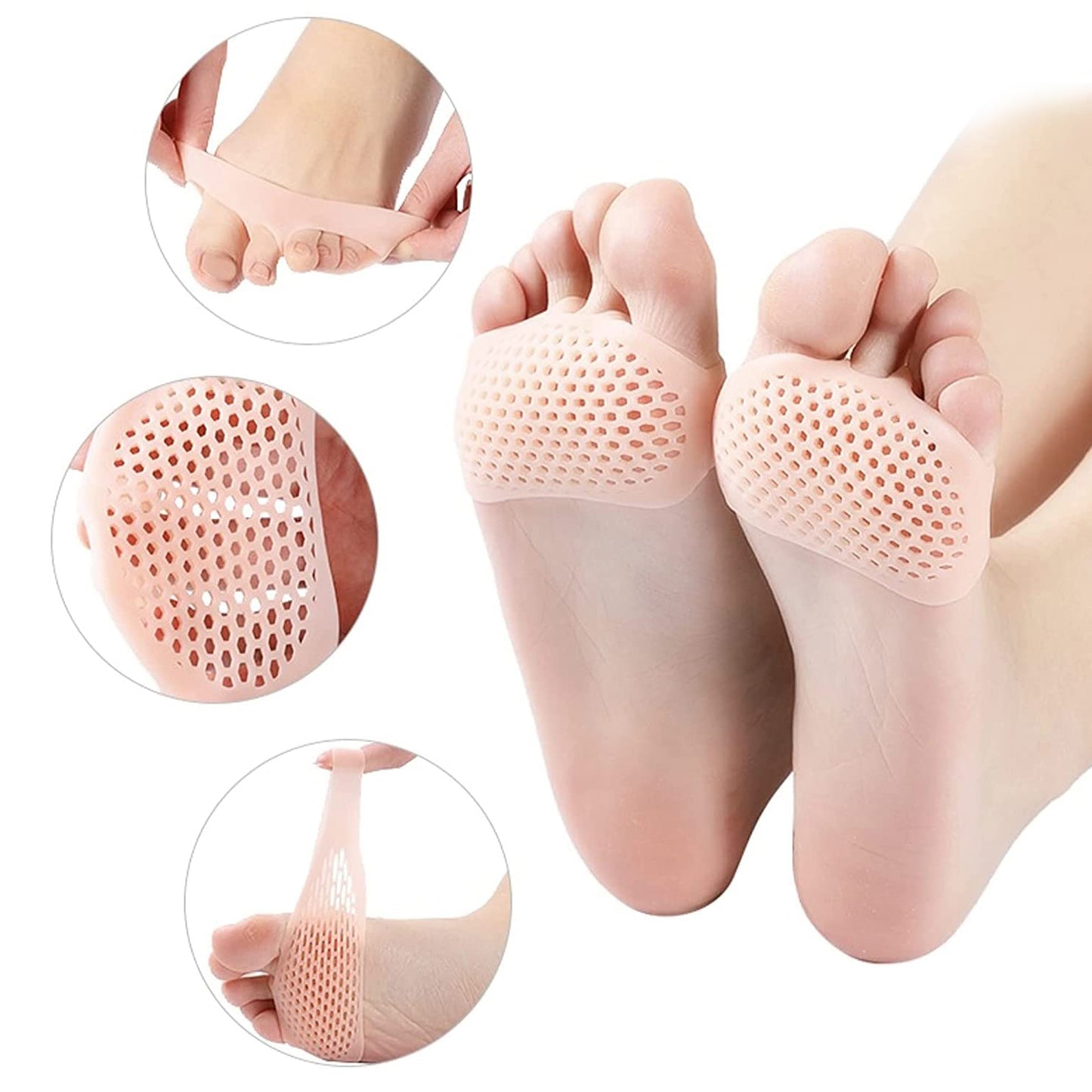 Wukusy silicone tiptoe protector and cover for men and women, used to protect toes from pressure and friction.