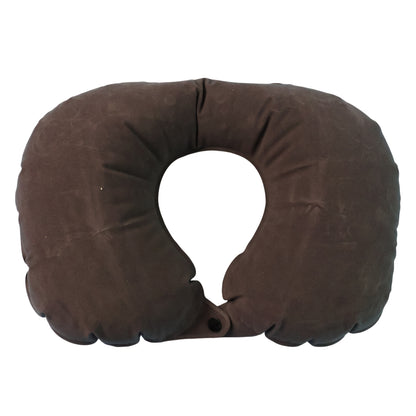 Wukusy inflatable U-shaped travel neck pillow for automotive use, soft and supportive, ideal for comfortable car journeys.
