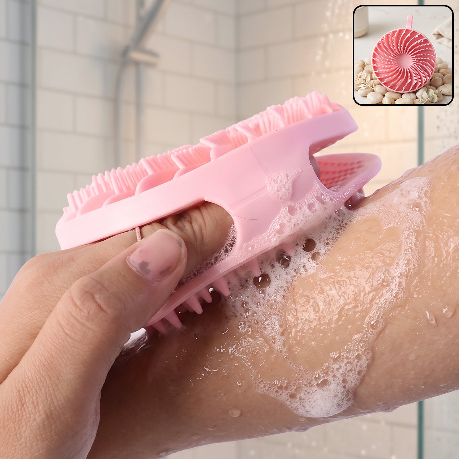 Soft Silicone Body Bath Scrubber Back Brush For Shower Cleaning And Massage (1 Pc)