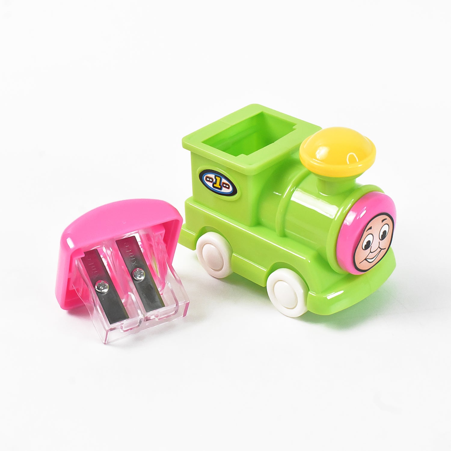 Wukusy double hole pencil sharpener for office use, featuring two sizes for standard and large pencils, compact and easy to use.