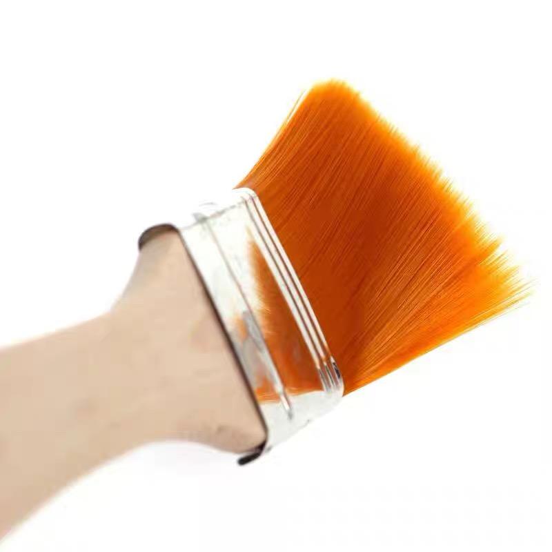 Set of 12 Wukusy Artistic Flat Painting Brushes featuring wooden handles and synthetic bristles for acrylic and oil painting.
