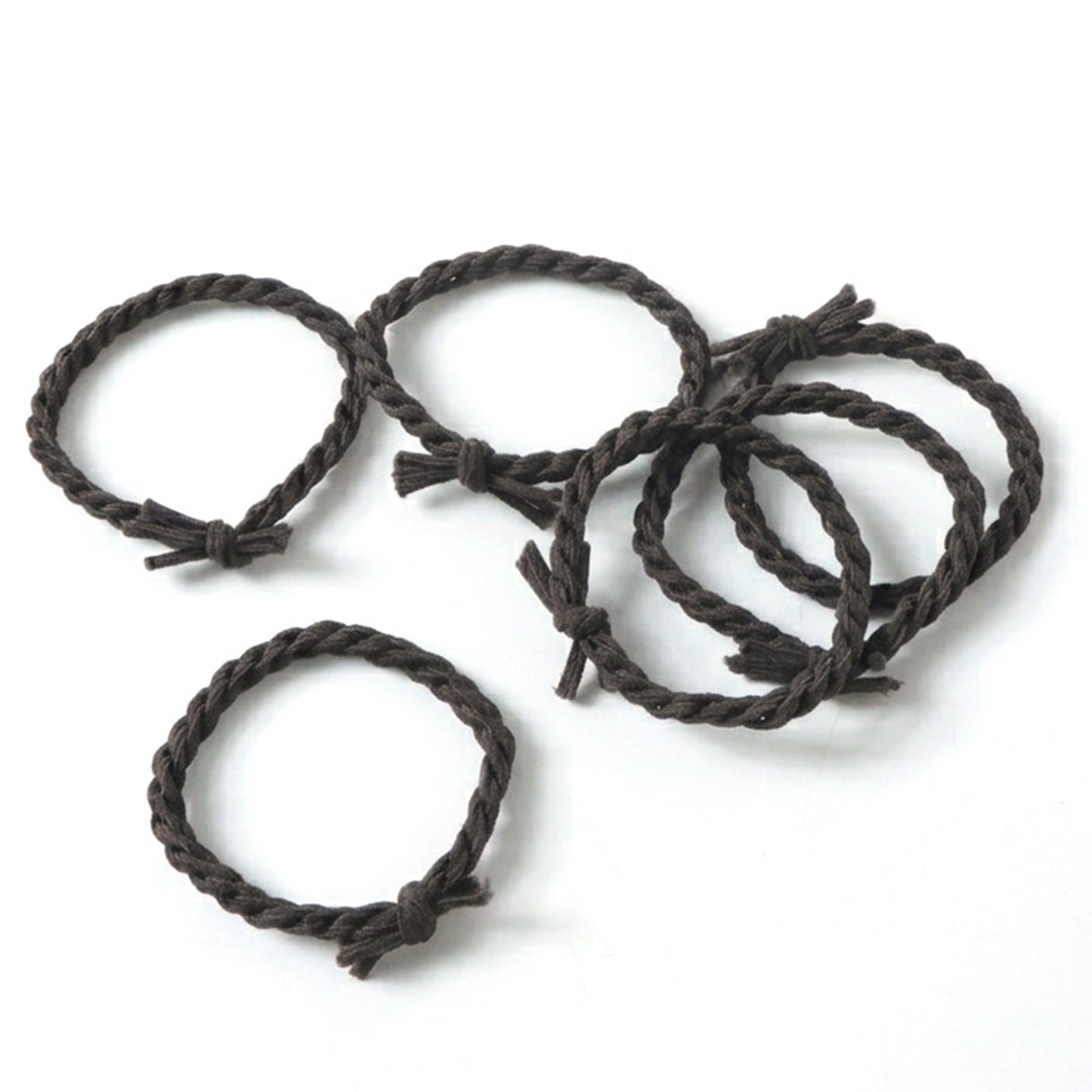 Set of Wukusy braided elastic hair bands featuring multiple colors for gentle, secure hold and versatile styling.