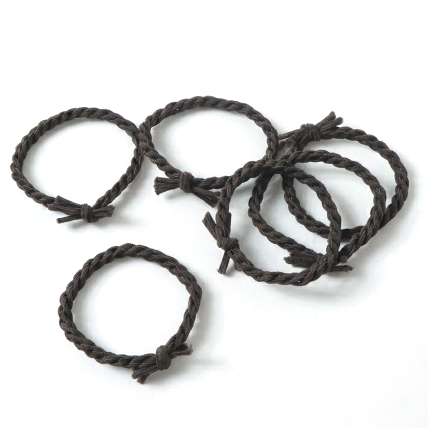 Set of Wukusy braided elastic hair bands featuring multiple colors for gentle, secure hold and versatile styling.
