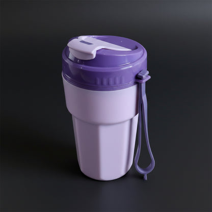Wukusy Plastic Sipmate Style Sipper Bottle 500ml, clear reusable water bottle with screw-on lid and sip spout.