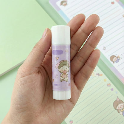 Wukusy cartoon-themed solid glue stick pack of 5 with colorful, playful packaging suitable for arts and crafts projects