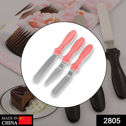 Wukusy 2805 multi-function stainless steel cake icing spatula set with flat, angular, triangle, and pallet knife designs for kitchen use