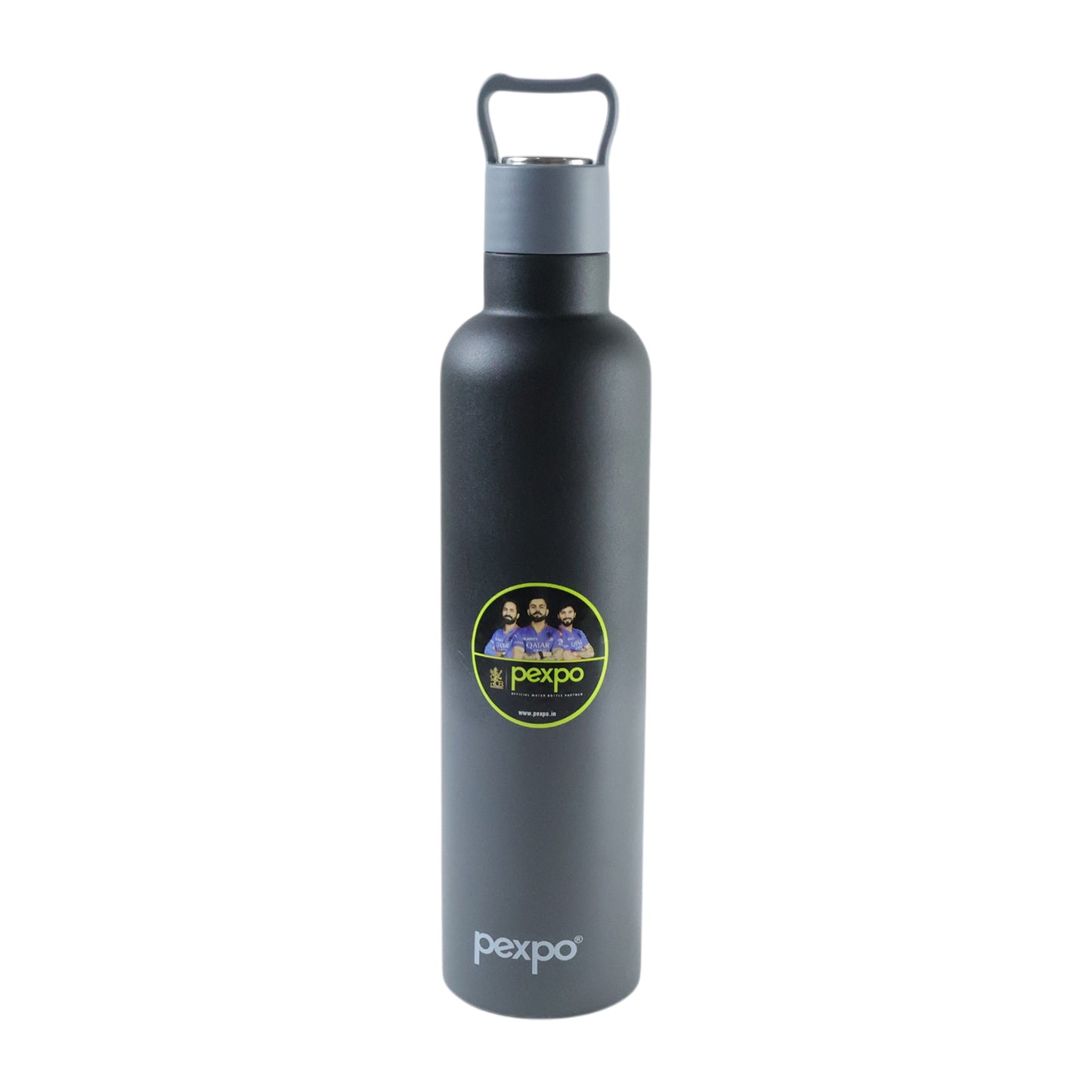 Wukusy Pexpo Oscar insulated stainless steel water bottle with leakproof lid, 750 ml capacity, shown with a sleek design and secure lid