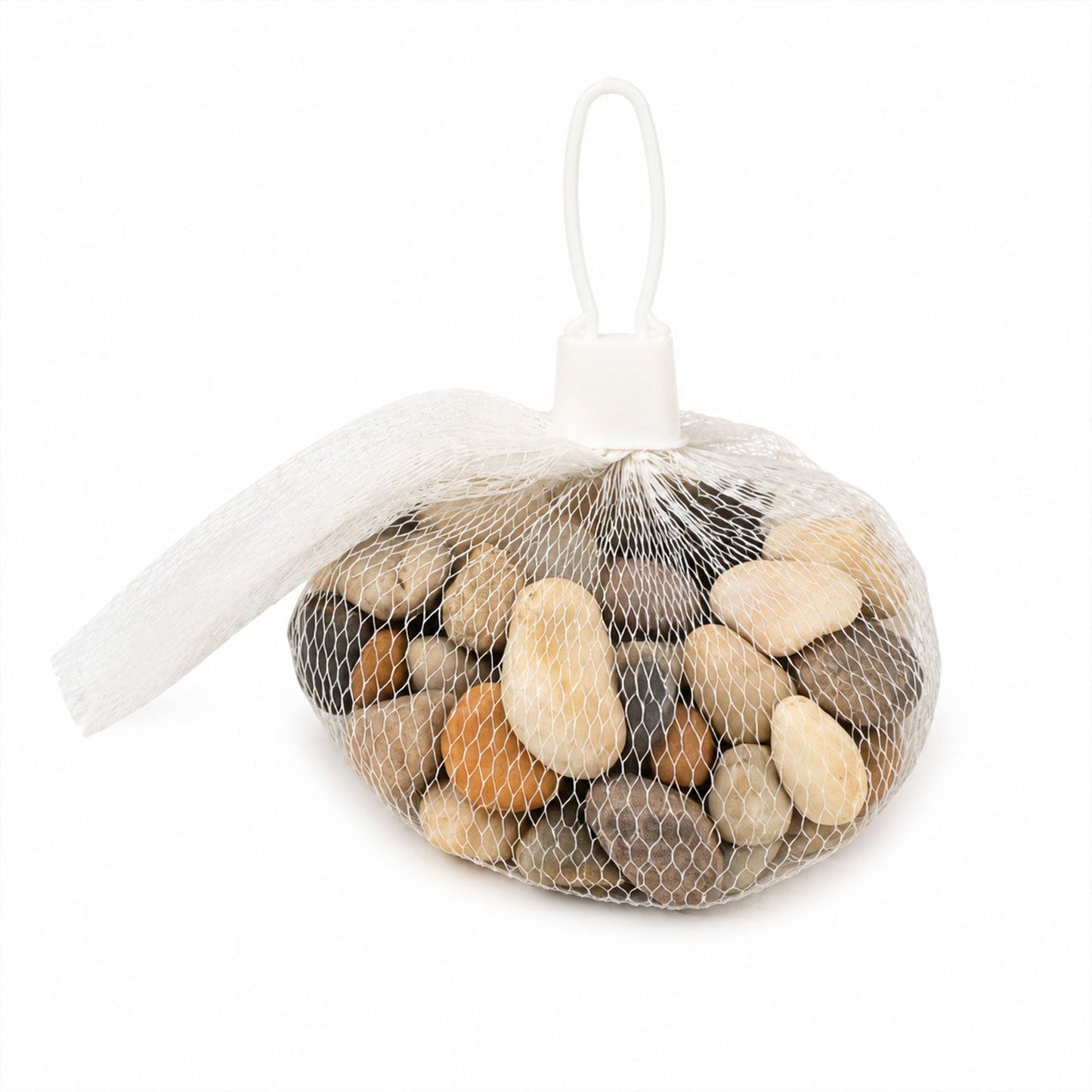 Set of natural river pebbles stones by Wukusy, suitable for aquarium decor, vases, planters, and garden decoration.