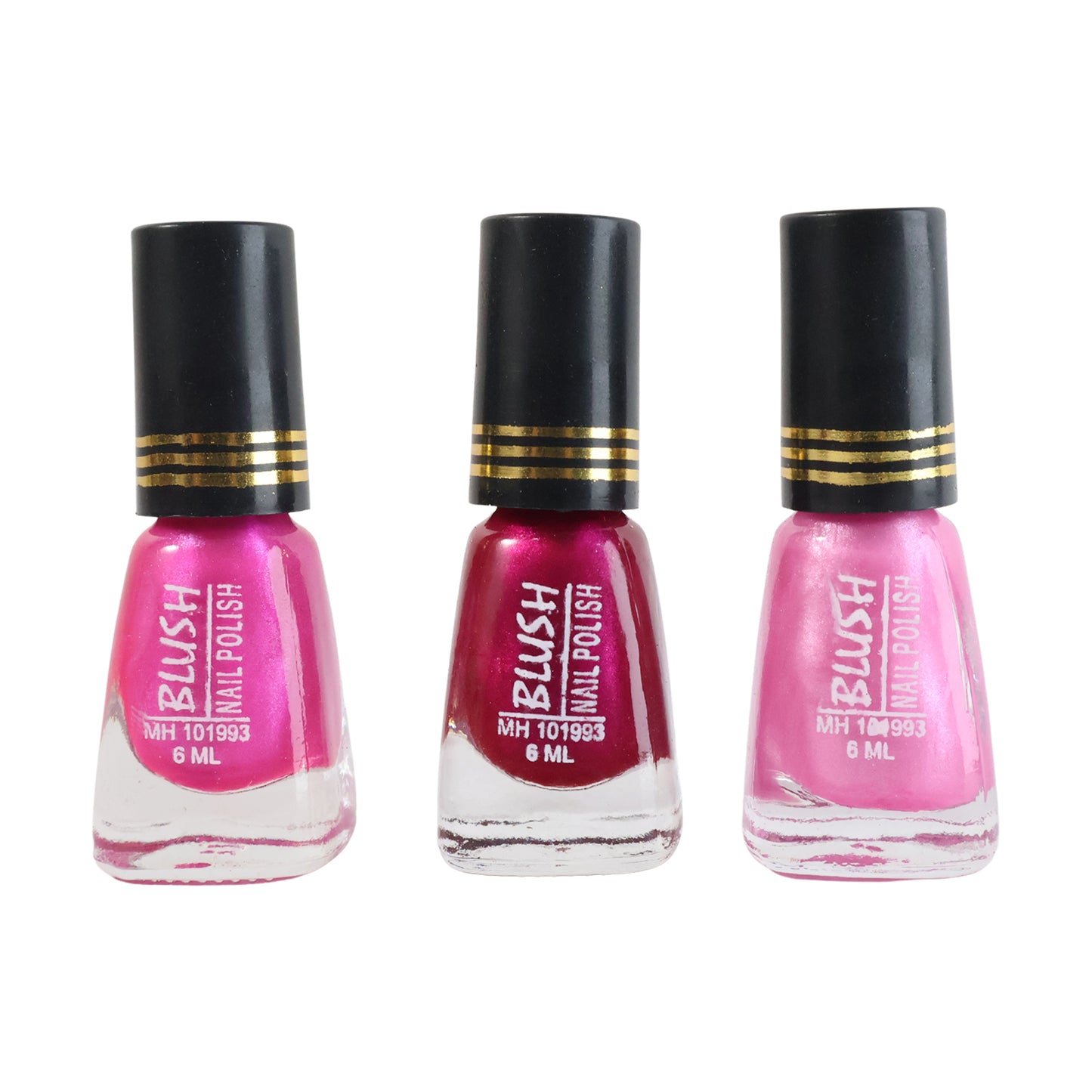 Wukusy blush dark mini nail polish bottle with mixed colors, 6 ml, shown with open cap and colorful nail polish inside.