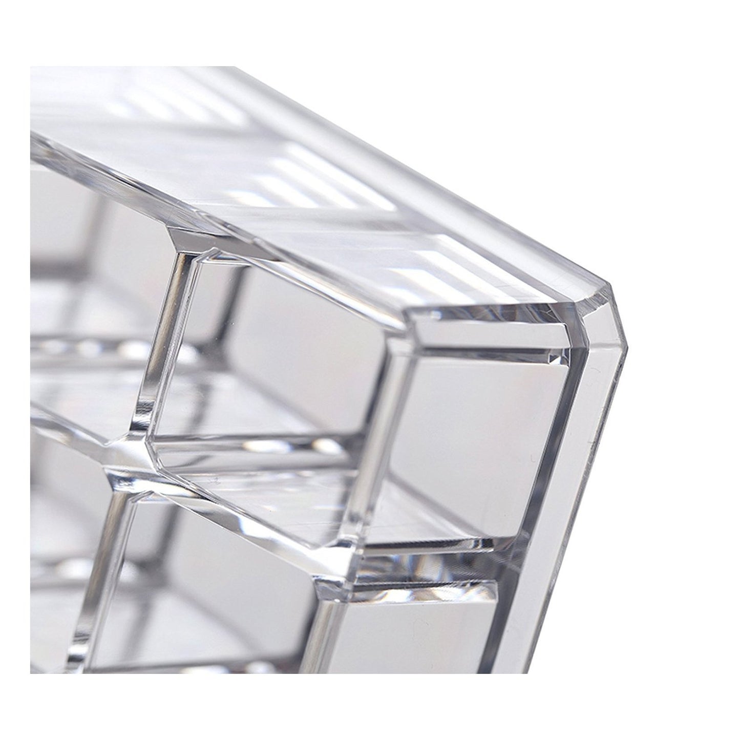 Wukusy 6093 acrylic multi-purpose lipstick display stand with 24 sections for organizing cosmetics in health and beauty settings.