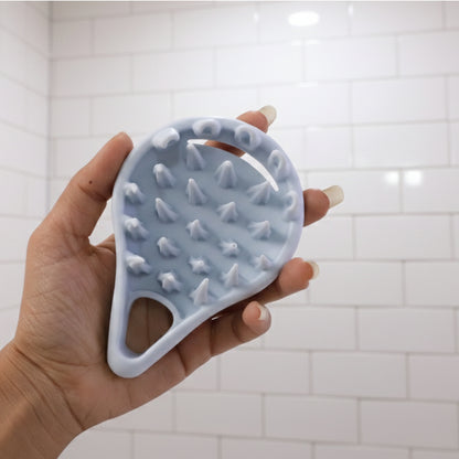 Wukusy premium silicone scalp massager shampoo brush with soft bristles for gentle scalp cleansing and relaxation.