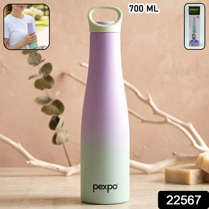 Wukusy Pexpo Morocco hot and cold stainless steel water bottle, 700ml, with vacuum insulation and sleek design.
