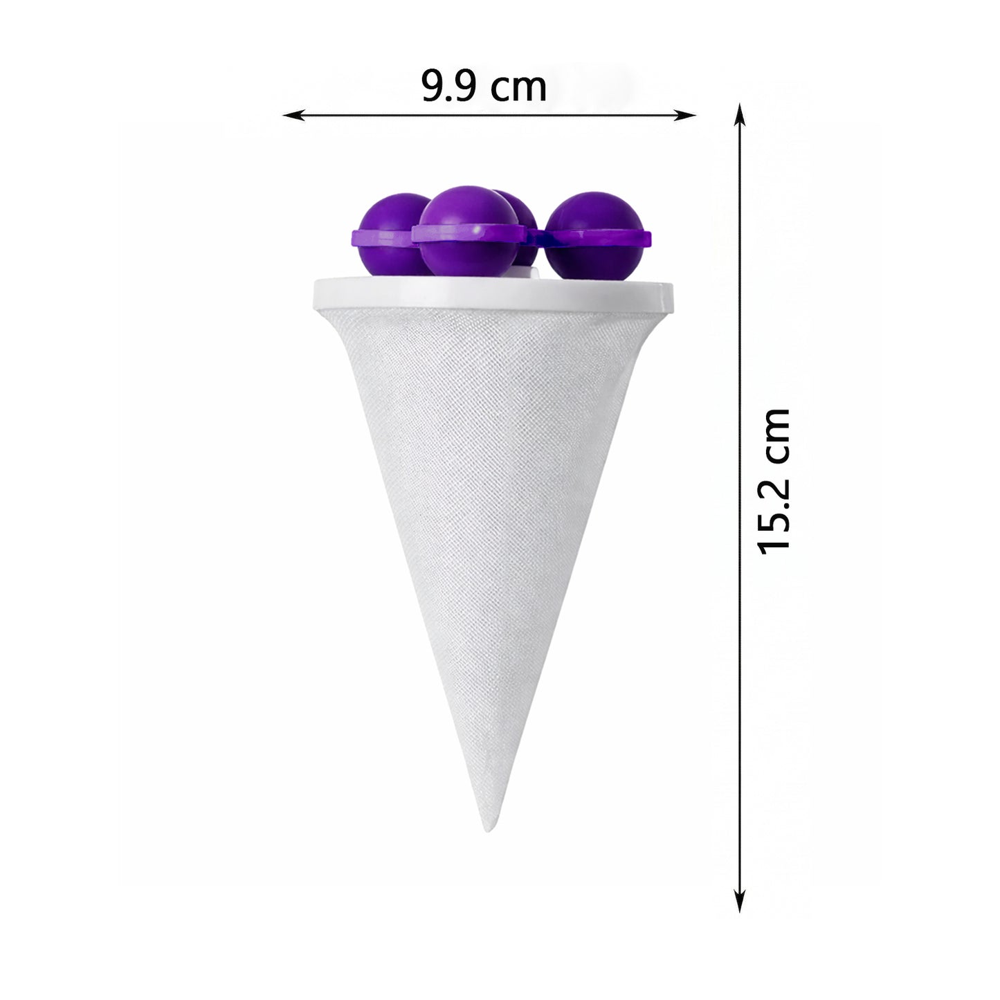 Reusable Wukusy washing machine lint remover ball with mesh filter, large size for effective lint and pet hair removal from laundry.