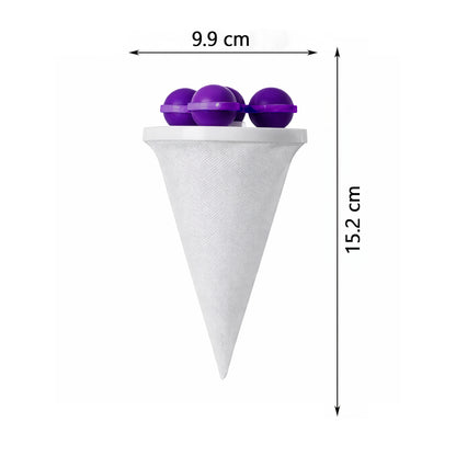 Reusable Wukusy washing machine lint remover ball with mesh filter, large size for effective lint and pet hair removal from laundry.