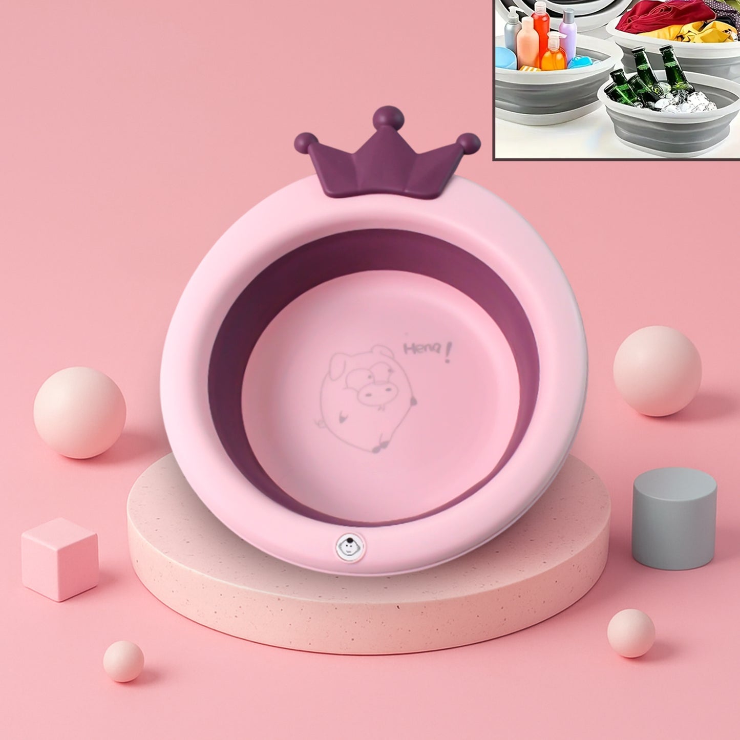 Wukusy premium baby bathtub with non-slip base, soft interior and safety features for comfortable baby bathing.
