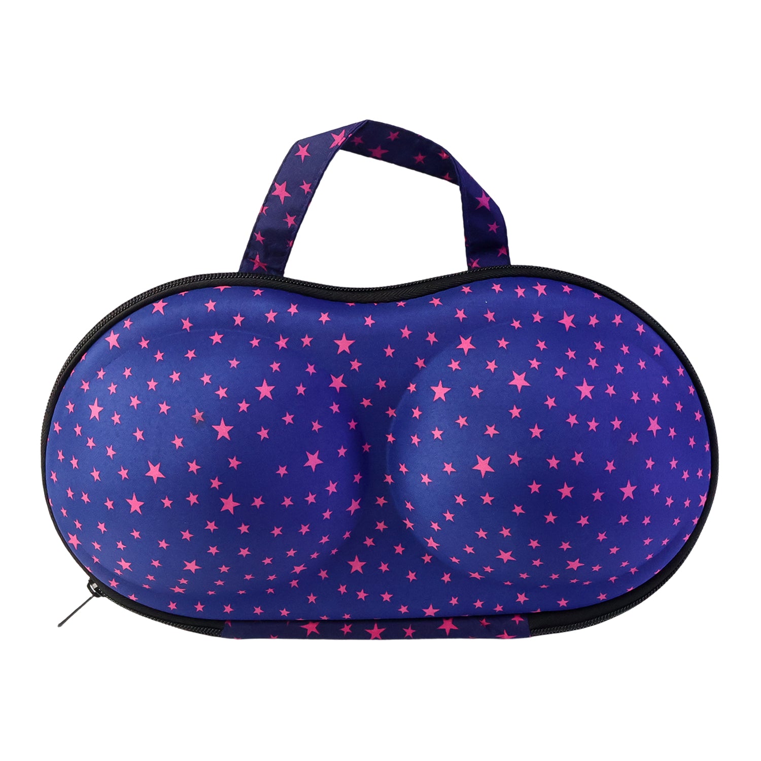 Wukusy premium hard-shell lingerie travel case for bras, durable storage solution with secure zipper and compact design.