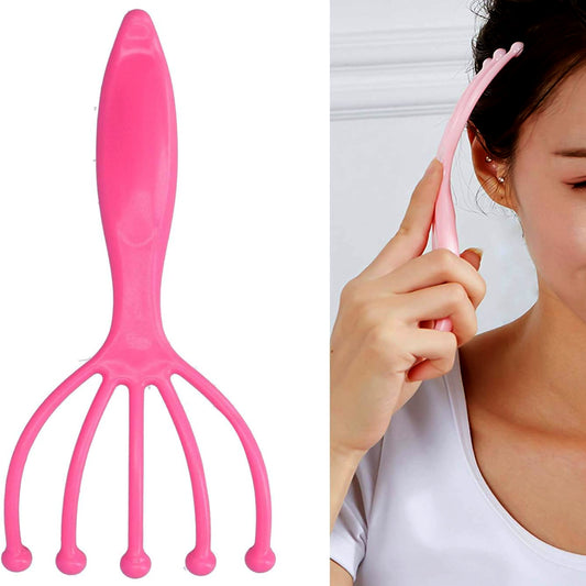 Wukusy handheld scalp massager for deep relaxation and pressure relief, suitable for home, office, and travel use.