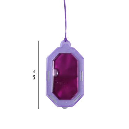 Wukusy lavender gel hanging bathroom air freshener, 9.5g, with a clear plastic clip for easy hanging and fresh lavender scent