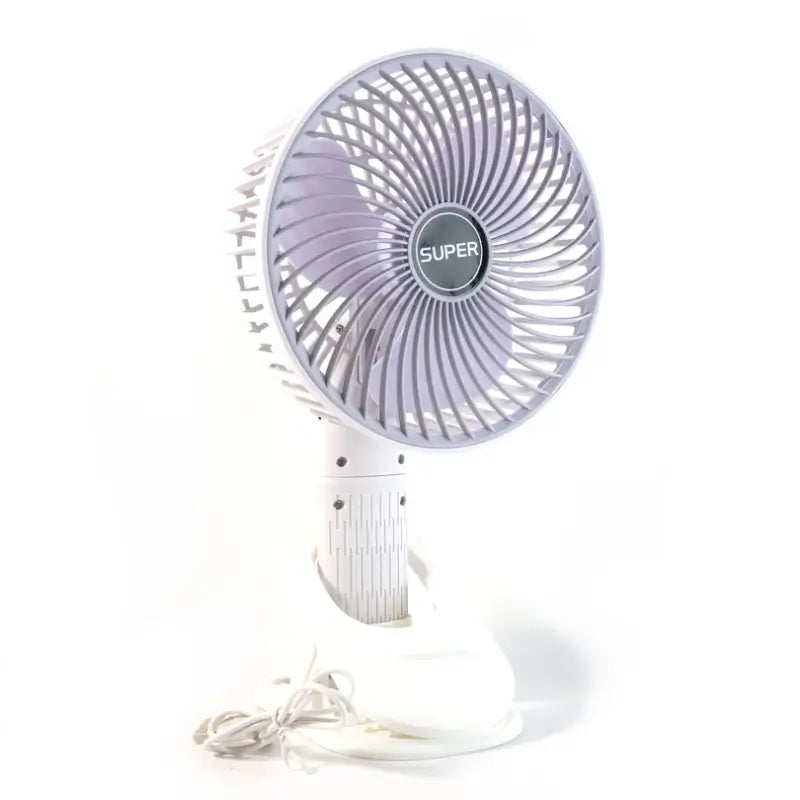Ekom portable USB fan, handheld and desktop cooling fan with rechargeable battery, compact design for home improvement use.