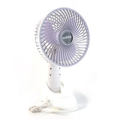 Ekom portable USB fan, handheld and desktop cooling fan with rechargeable battery, compact design for home improvement use.