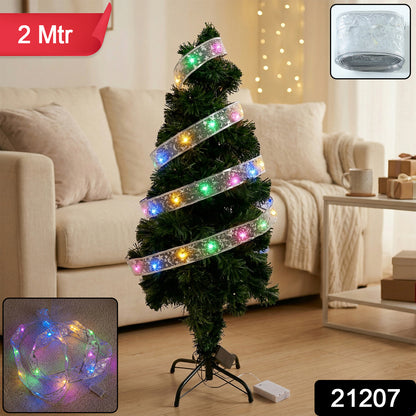 Wukusy decorative LED ribbon light strip, 2 meters long, with flexible, colorful LED lights suitable for home decor and ambiance.