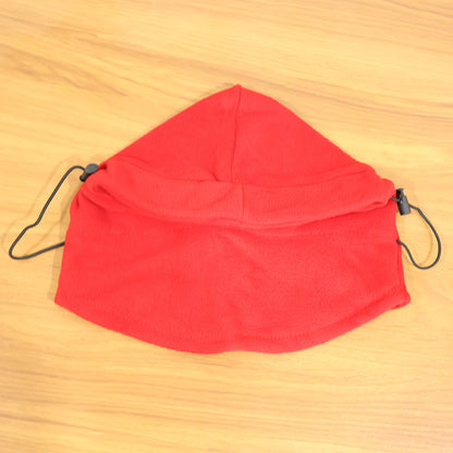 Wukusy winter fleece face cover and cap, soft thermal material, designed to keep head and face warm in cold weather.