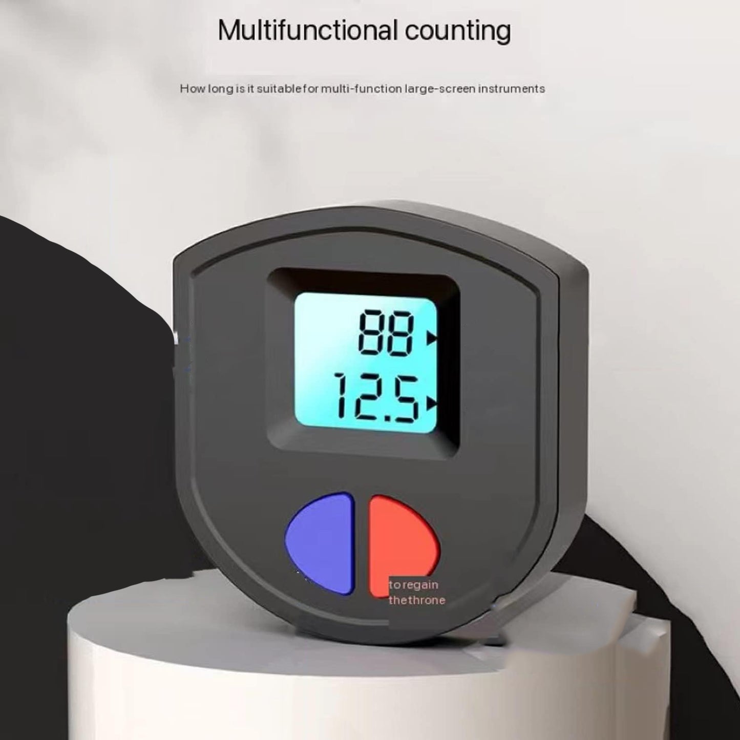 Kids jump trainer toy by Wukusy with high jump counter and growth tracking, featuring colorful design and digital display.