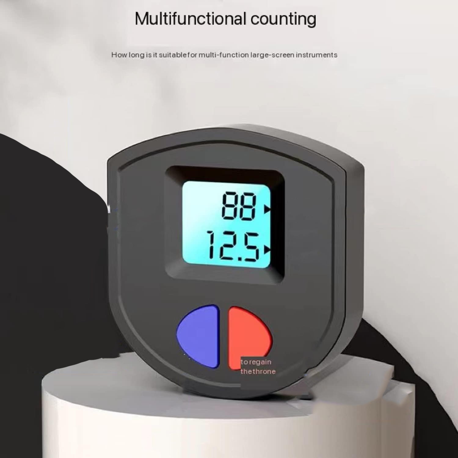 Kids jump trainer toy by Wukusy with high jump counter and growth tracking, featuring colorful design and digital display.