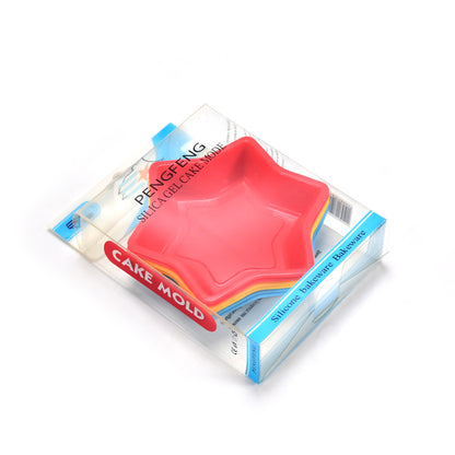 Wukusy silicone resin mold with star shape design, flexible kitchen tool for crafting and jewelry making.