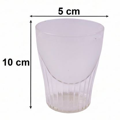 Six unbreakable plastic juice glasses from Wukusy, clear water tumblers for home use, durable and lightweight beverage cups.