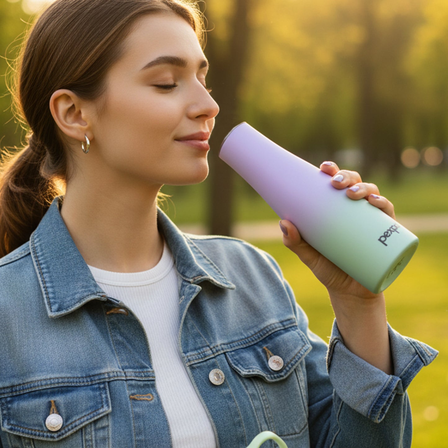 Wukusy Pexpo Morocco stainless steel water bottle, 700ml, with hot and cold vacuum insulation, showing sleek design and secure lid