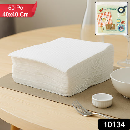 Wukusy Freshee Premium Dinner Napkins 50 pack, 40x40 cm, soft paper napkins for dining and home use