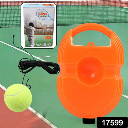 Wukusy tennis trainer rebound ball with string, compact tennis practice device for kids and adults, shown with attached base.