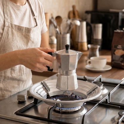 Stainless steel gas stove burner stand with wok support ring and trivet, designed for Wukusy gas stoves.