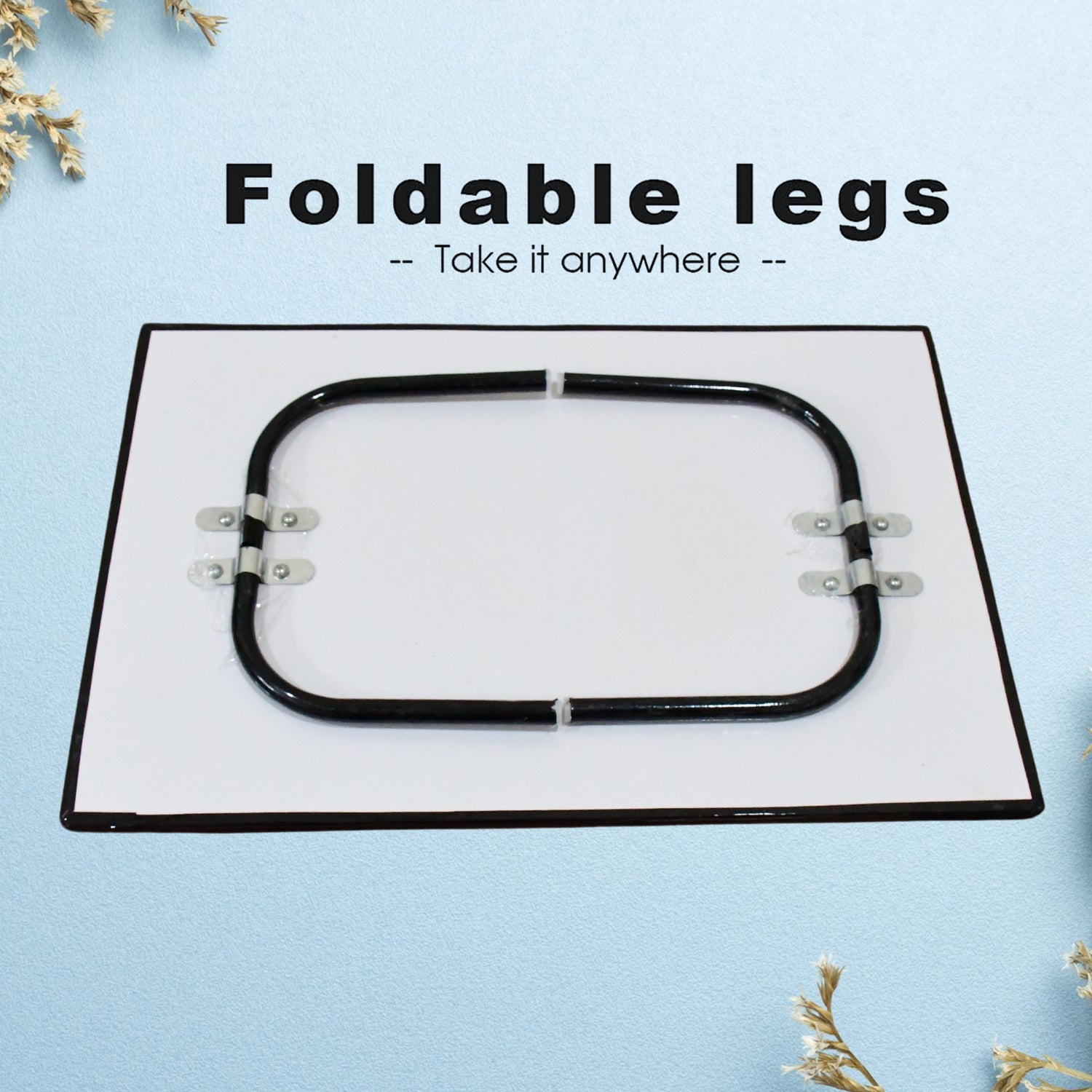 Foldable Wukusy multipurpose office table with mix design, ideal for bed, study, or gaming, measuring 48x28 cm, single piece.