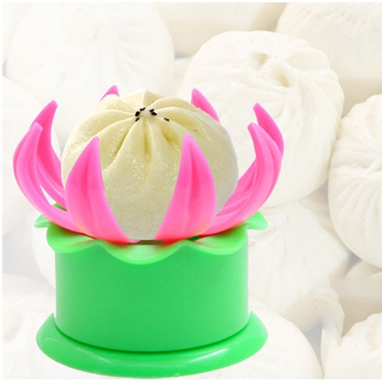 Wukusy 2602 steamed stuffed bun making mold, a kitchen tool with multiple compartments for shaping buns