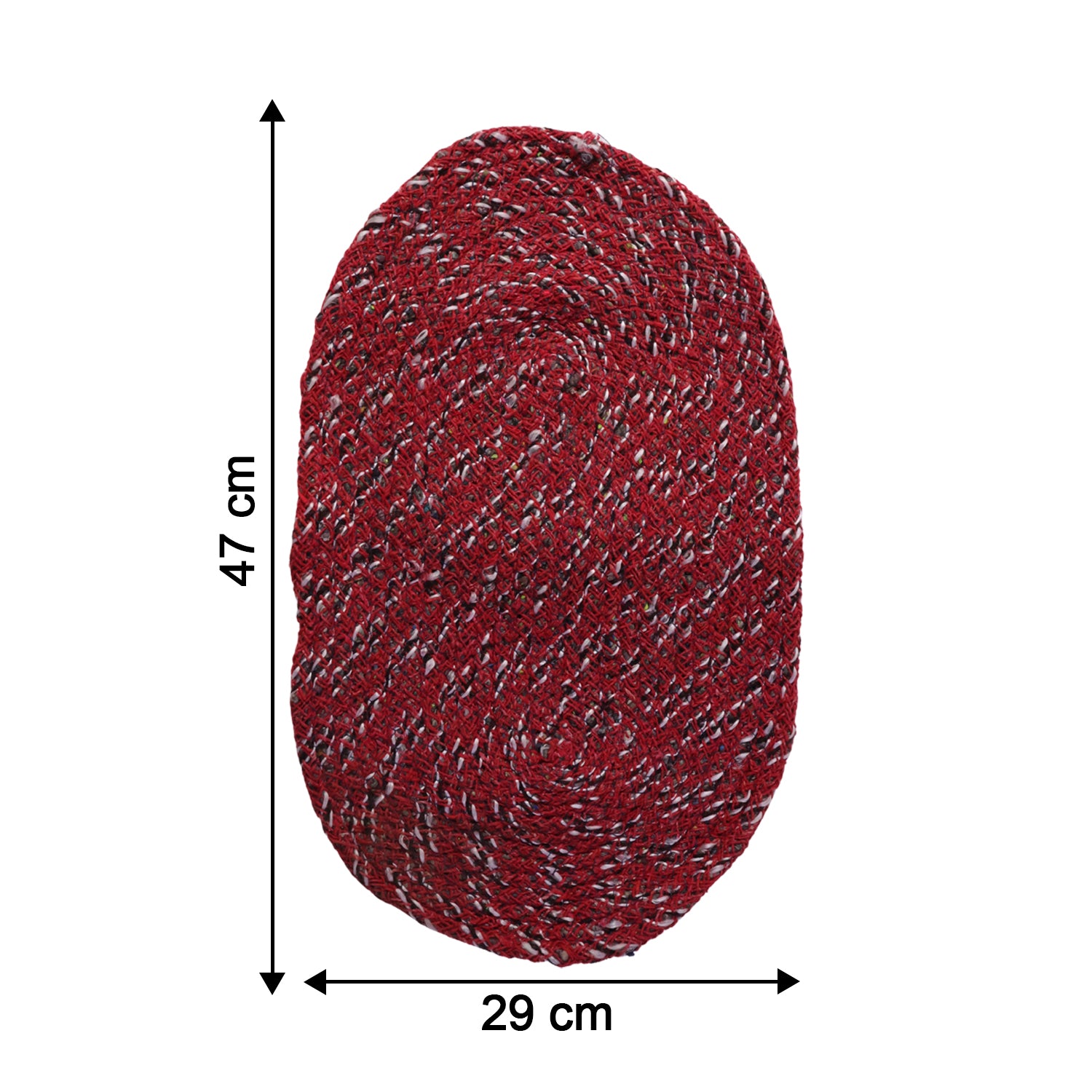 Stylish oval floor mat by Wukusy, 50x30 cm, featuring a modern design in neutral tones, ideal for home or office decor.